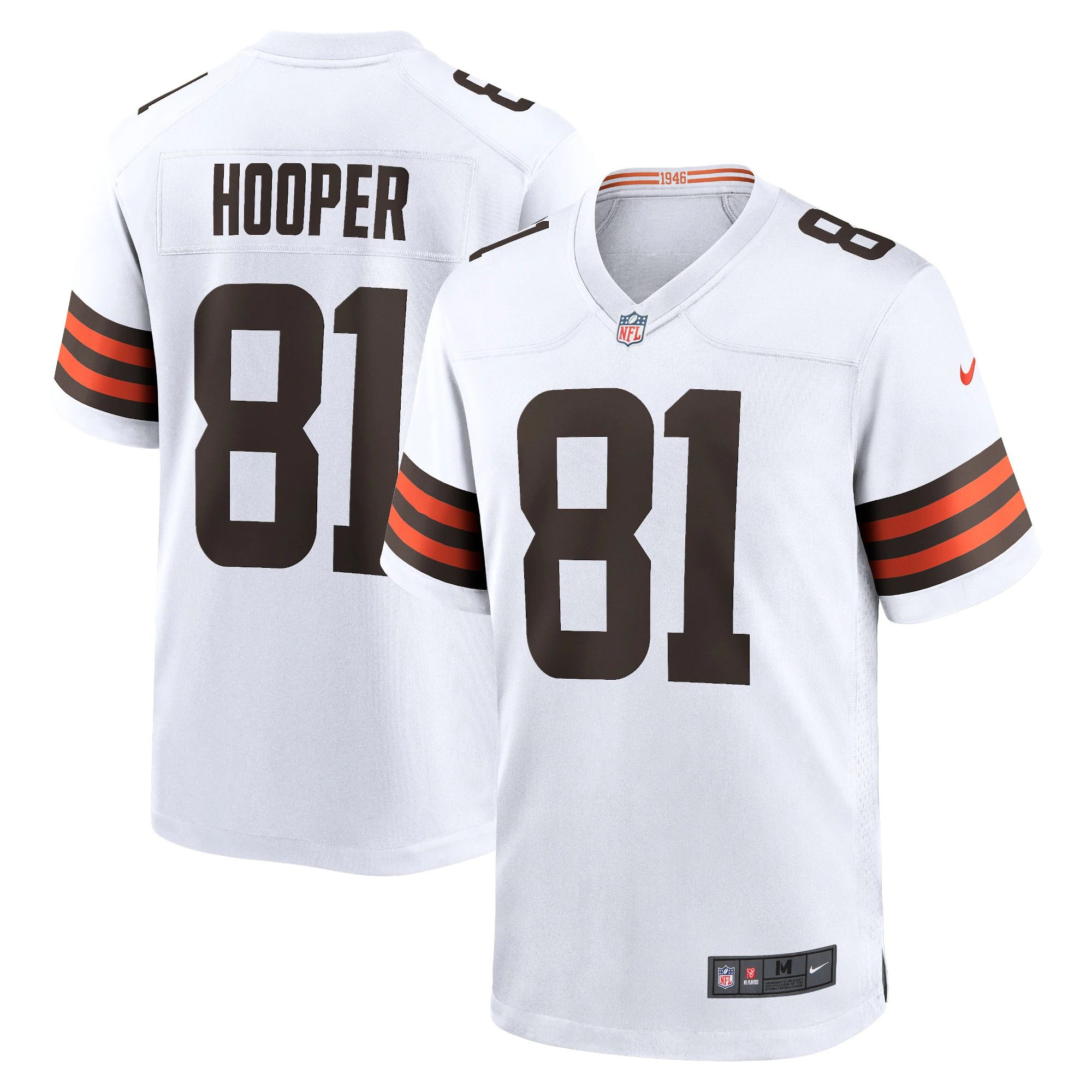 Men Cleveland Browns 81 Austin Hooper Nike White Game NFL Jersey